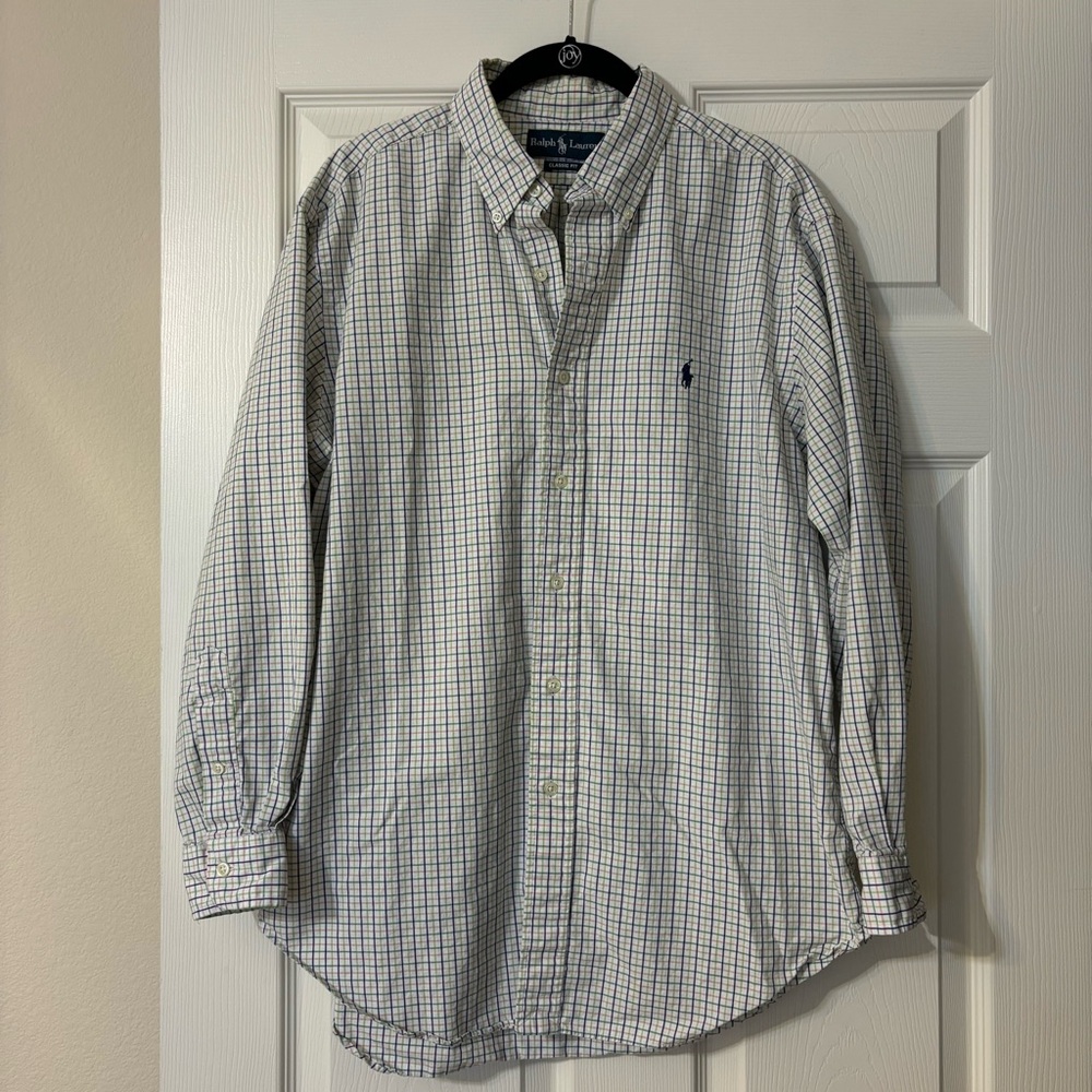 Ralph Lauren Classic Fit Men’s Button Down Shirt size 161/2 L